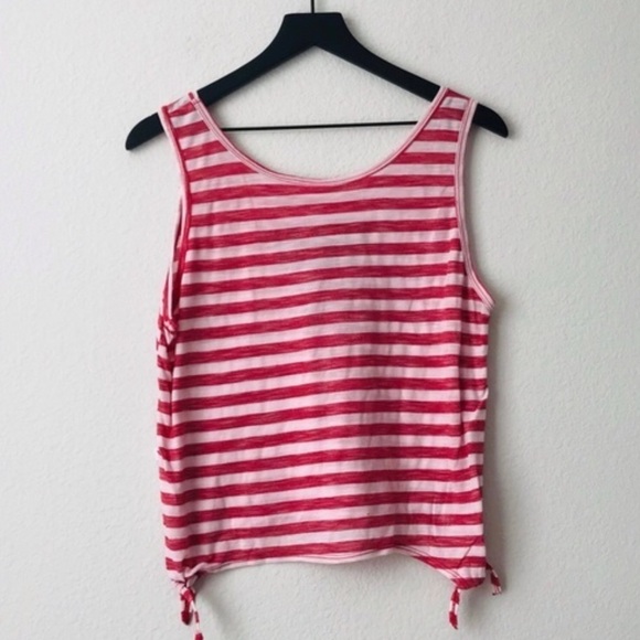 New! Texas Tech University Red White Stripes College Team Spirit Jersey Tank Top - Picture 2 of 8